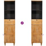 vidaXL Kupaonski ormar s ladicama Svjetlosmeđa 38 x 33.5 x 160 cm | shoptok.hr