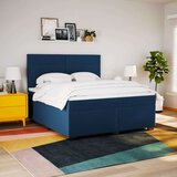 vidaXL Krevet s oprugama i madracem plavi 180x200 cm od tkanine | shoptok.hr