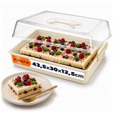 KADAX Pravokotna plastična posoda za torte, pecivo, škatla za torte, velika, (5000354930) | Shoptok.si
