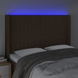  LED uzglavlje tamnosmeđe 147x16x118/128 cm od tkanine | shoptok.hr