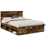  Konstrukcija postelje z vzglavjem Dimljeni oreh 150 x 200 cm, (5000103462) | Shoptok.si