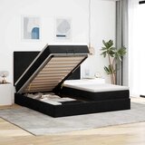  Otomanski okvir kreveta s madracima crni 200x200cm baršunasti | shoptok.hr