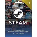 Steam Gift Card Steam Wallet Gift Card 1 EUR Steam Key EUROPE | ePonuda.com