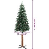 vidaXL Ožja jelka med 300 LED Zelena in Bela 210 cm PVC in trden bor | Shoptok.si