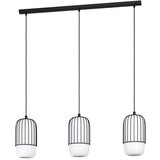 Eglo visilica Muleges 99619, 3x E27, 96 cm, crna/bijelo opalno staklo Cijene