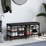  Klupa za cipele smeđa boja hrasta 102x32x47cm konstruirano drvo | shoptok.hr