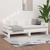  Izvlečna dnevna postelja bela trdna borovina 2x(80x200) cm, (20600849) Cene
