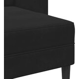 SOFA 2-sjed s ležaljkom u obliku slova L crna 125 cm baršun | shoptok.hr