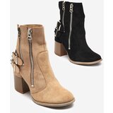 Resti Light brown women's boots on the post Ferrgo- Footwear | ePonuda.com