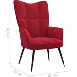  Stolica za opuštanje s osloncem za noge boja vina baršunasta | shoptok.hr