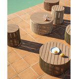 Kave Home Okrogla vrtna klubska mizica z mizno ploščo iz akacije ø 60 cm Dandara – | Shoptok.si