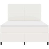 Box spring krevet s uzglavljem Krema i bijela 140 x 190 cm | shoptok.hr