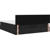  Otomanski okvir kreveta s madracima crni 200x200cm od tkanine | Eponuda.com