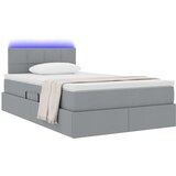  Krevet s prostorom za pohranu s LED-om s madracem Svijetlo siva | shoptok.hr