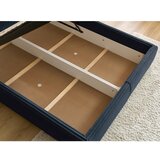 Bobochic Paris Temno modra oblazinjena zakonska postelja s prostorom za shranjevanje z letvenim dnom 180x200 cm Jade – | Shoptok.si