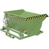 eurokraft pro Prekucna posoda za odrezke, s poliamidnimi kolesi, prostornina 0,5 m³, reseda zelene barve | Shoptok.si