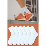 Dewberry 77603 Set of 6 Pairs Tennis Length Plain Socks-WHITE | Shoptok.si