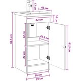  Kupaonski umivaonik s sudoperom Hrast sonoma 42 x 40 x 84,5 cm | shoptok.hr