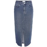 Noisy May Krila Noos Kath Midi Skirt - Medium Blue Denim Modra Cene