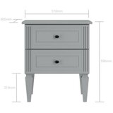 BELLAMY Ines noćni ormarić, grey | shoptok.hr