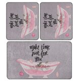  Make time djt multicolor bathmat set (3 pieces) | Eponuda.com