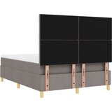 vidaXL Postelja s podnim vzmetenjem z vzmetnico taupe 140x190 cm tkanina, (22084067) | Shoptok.si