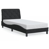 Furnova Posteljni okvir z vzglavjem črn 80x200 cm žamet, (21933888) | Shoptok.si