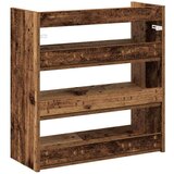 vidaXL Regal za čevlje starinski les 60x25x62 cm inženirski les | Shoptok.si