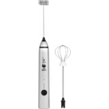 Bialetti Palični penilnik mleka z dvema nastavkoma in USB priključkom, srebrn - 1 kos | Shoptok.si