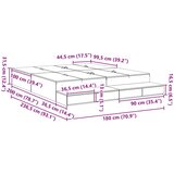  Krevet s ladicama Betonski sivi 180 cm Konstruirano drvo | shoptok.hr