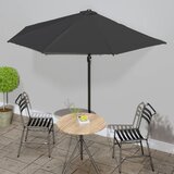 Balkonski suncobran crni 300 x 155 x 223 cm polukružni | shoptok.hr