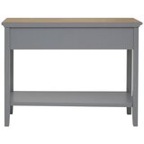 Premier Housewares Siva stranska mizica iz masivne pavlonije 34,5x99 cm Henley – | Shoptok.si