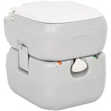  Prijenosni toalet za kampiranje sivo-bijeli 22+12 L HDPE | shoptok.hr