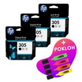 HP Komplet tinta 3YM61AE nr.305 (crna), original, 3 komada + GRATIS POKLON Cijene