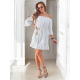 Resti Women's mini dress off-the-shoulder with long sleeves and rhinestones | Shoptok.si