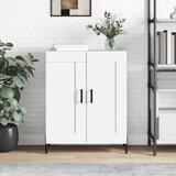 vidaXL Komoda bela 69,5x34x90 cm inženirski les | Shoptok.si