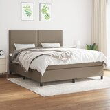  The Living Store Box spring postelja z vzmetnico taupe 160x200 cm blago - Box Spring Postelja, (21501254) Cene