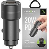 Energea AVTOPOLNILEC 1XUSB 1XUSB-C PD-QC 3.0 38W GUNMETAL, (22007317) | Shoptok.si