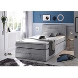XORA POSTELJA BOXSPRING 140 cm x 200 cm , tekstil svetlo siva | Shoptok.si