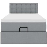  Otomanski krevet s madracem i LED svijetlosiva 80x200cm tkanina | shoptok.hr