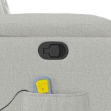vidaXL Masažni naslanjač sivo blago | Shoptok.si