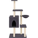  Mačje drevo s praskalniki iz sisala temno sivo 131 cm, (20989787) | Shoptok.si
