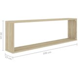  Kockaste zidne police 2 kom boja hrasta 100x15x30 cm od iverice | shoptok.hr