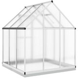  Staklenik s okvirom srebrni 169 x 169 x 202 cm aluminijski | shoptok.hr