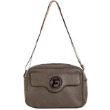 Fashion Hunters Khaki women's messenger bag on a wide strap