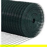 vidaXL varjena žična ograja s 13 stebri zeleno 1.4x25 m jeklo | Shoptok.si