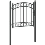 vidaXL Ograjna vrata Siva 100 x 100 cm Jeklo s prašnim premazom | Shoptok.si