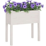 vidaXL vrtne sadilice 2 kom bijele 70 x 31 x 70 cm od masivne borovine | shoptok.hr