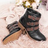 Resti Black ankle boots on a low post Asteria - Footwear | Shoptok.si