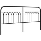  Metalno zamjensko uzglavlje crno 180 cm | shoptok.hr